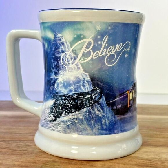 Polar Express BELIEVE Raised Textured 3D Christmas Holiday Mug MULTIPLES - Picture 3 of 10